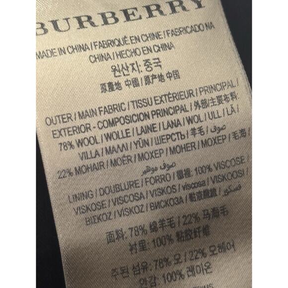 Burberry London Black Straight Leg Uniform Dress Pants -Satin Side Line Sz 56 - Picture 13 of 15